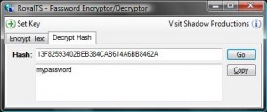 Shadow Productions: Royal TS Password Encryptor and Decryptor